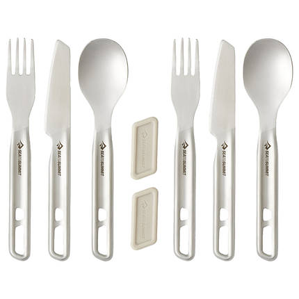 Набір туристичних столових приборів Sea to Summit Detour Stainless Steel Cutlery Set 2P, 6 Piece, фото 1