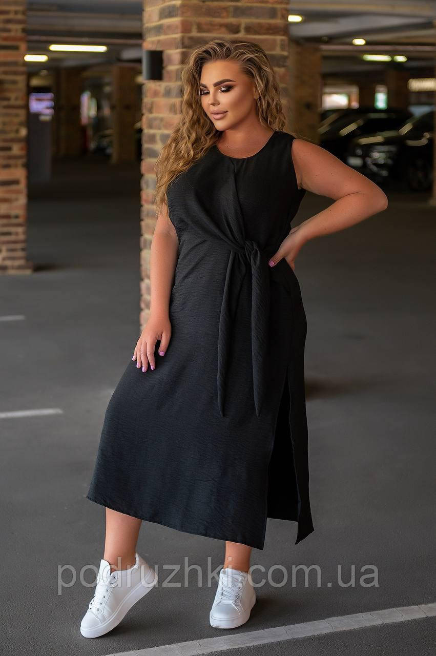 Жіноча літня сукня сарафан Тканина льон жатка Розміри 46-48, 48-50, 50-52, фото 1