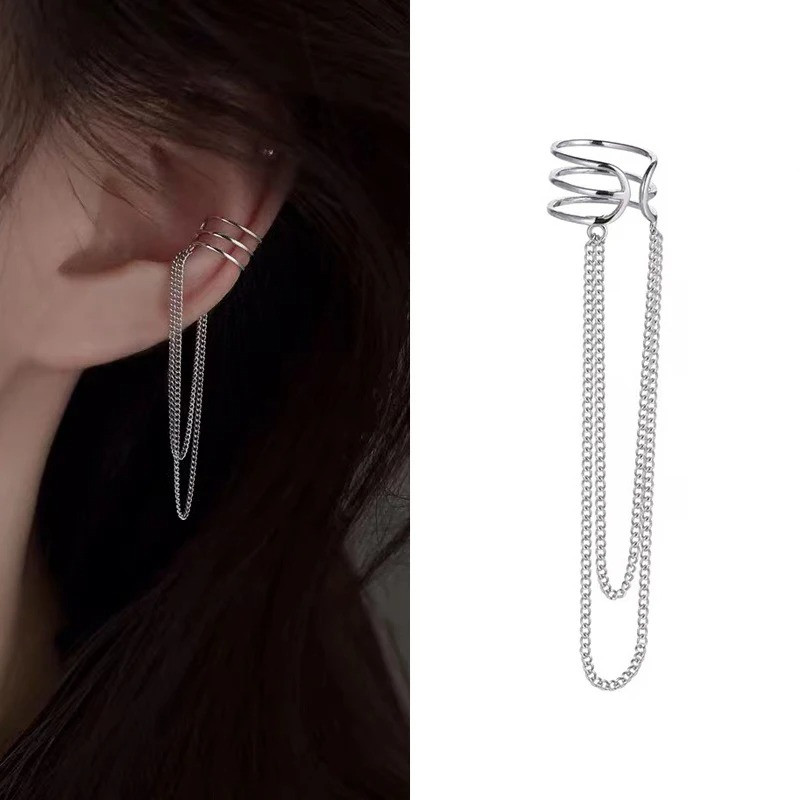 Набір біжутерія сережки-кліпси-кафи з медичної сталі JWER Style 2