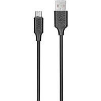 Кабель USB KITs USB 2.0 to Micro USB cable, 2A, 1m, чёрный KITS-W-002