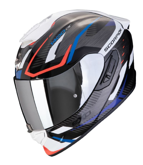 Мотошолом Scorpion Exo-1400 Evo II Air Accord black-blue-white, фото 1