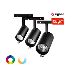 LED світильник трековий Mi-light TUYA RGB+CCT 12W 2700-6500К чорний SPL-MS5-12B-ZR