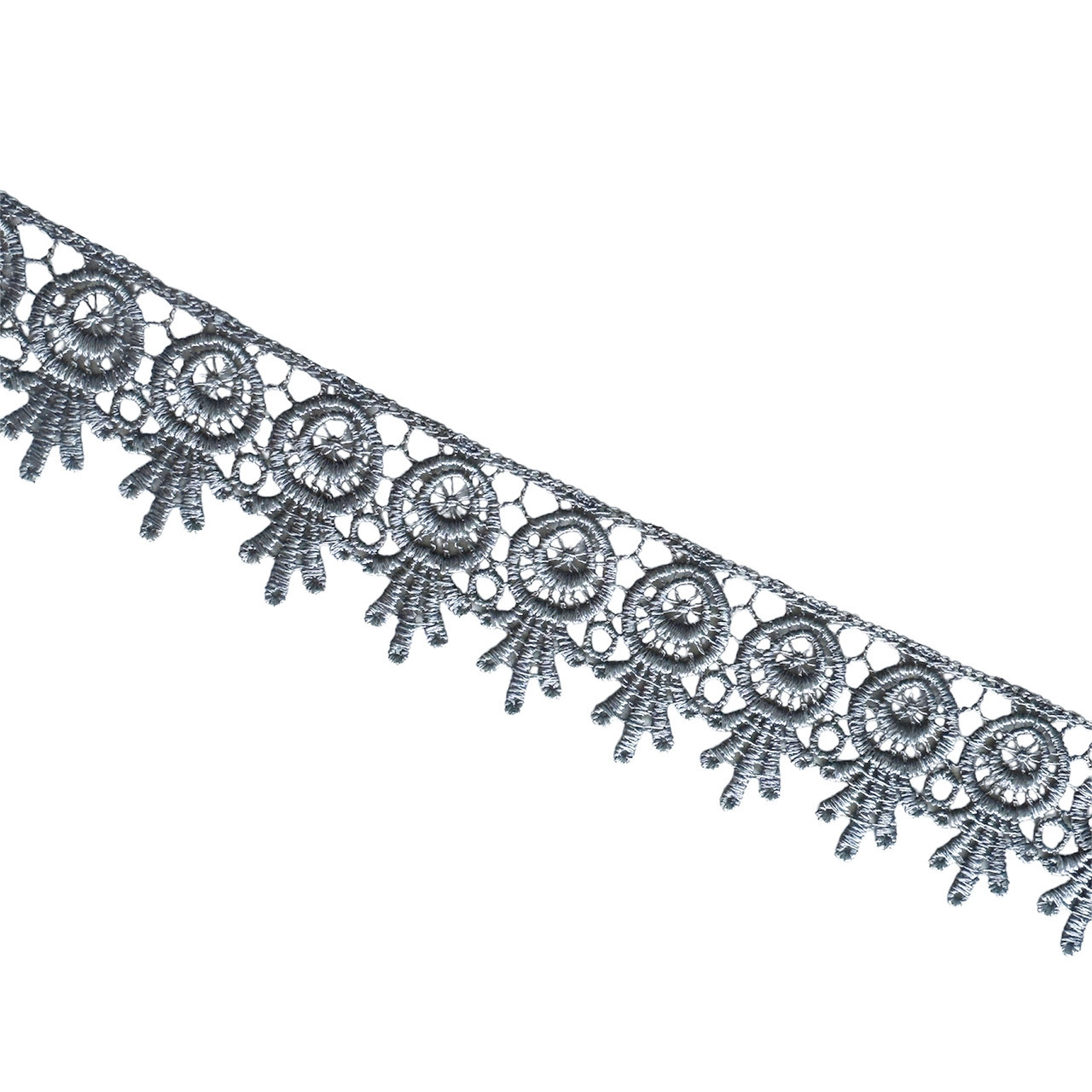 Мереживо макраме 5,0 см колір - сірий, фото 1