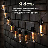 Гірлянда вулична в стилі ретро світлодіодна G20 на 10 LED ламп довжиною 5 метрів, фото 4