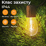 Гірлянда вулична в стилі ретро світлодіодна G20 на 10 LED ламп довжиною 5 метрів, фото 6