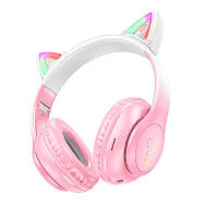 Наушники HOCO Cat ears BT headphones W42 |BT5.3, AUX/TF, 10h| Cherry blossom