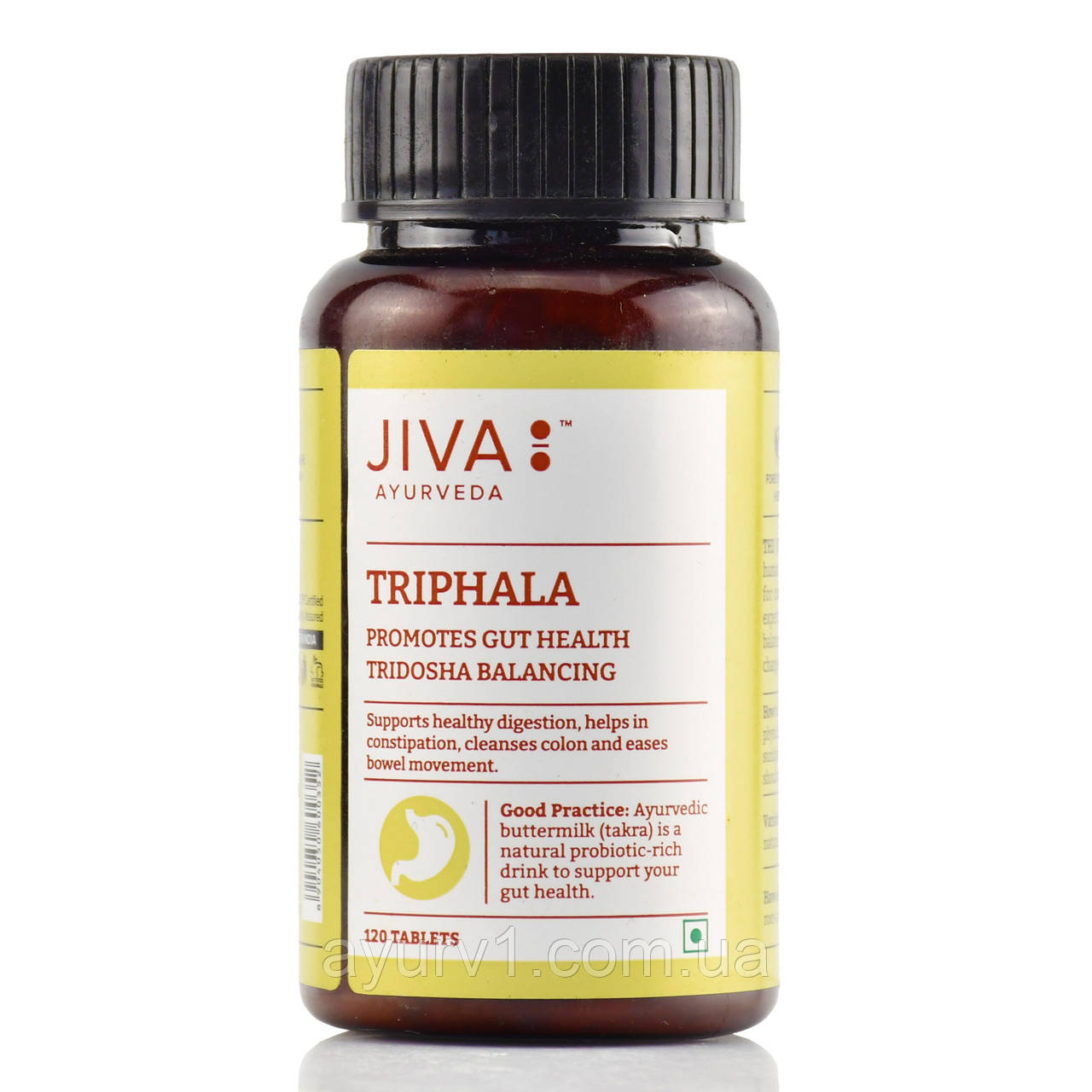 Трифала Джива Оригінал,Jiva Triphala — трави, аюрведа для очищення організму 120 таб