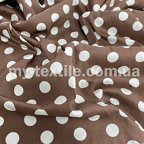 Котон стрейч принт горох