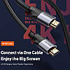 Кабель HDMI Baseus Enjoyment Series | 2м, 4K, чоловічий на чоловічий, сірий |, фото 5