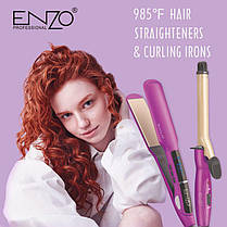 Набір для укладання волосся ENZO 3в1 фен, плойка, прасування, рожевий, за німецькими технологіями, фото 3