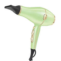 Фен для волосся ENZO EN-6006 з іонізацією, швидке сушіння, зелений
