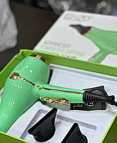 Фен для волосся ENZO з іонізацією, швидке сушіння, зелений, за німецькими технологіями, фото 3