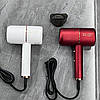 Фен для волосся ENZO з іонізацією, швидке сушіння, червоний, за німецькими технологіями, фото 3