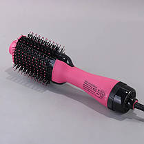 Фен-щітка для укладання волосся ENZO TIK TOK 1000 Вт, рожевий, за німецькими технологіями, фото 3