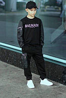 Спортивный подростковый костюм на мальчика Balmain 2148 черный 140