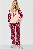Женская теплая махровая пижама кофта и штаны Стильный комплект для дома M L XL 2ХL