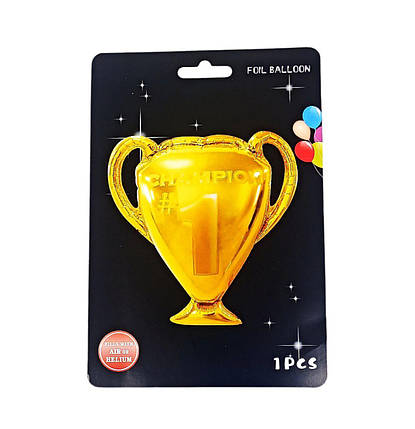 Фольгована куля КУБОК «Champion» золота 60 х 58см KUK-5081 KNZ, фото 1