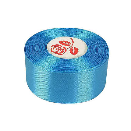 Атласна стрічка 4см x 33m Блакитна Unison la4033-200 KNZ, фото 1