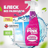 Средство для мытья стекол и зеркал на основе розового уксуса The Pink Stuff Window Cleaner Rose Vinegar 750 ml