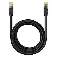 Патч корд мережевий кабель LAN Baseus Cat5 Ethernet UTP 5 м Чорний