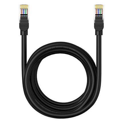 Патч корд мережевий кабель LAN Baseus Cat5 Ethernet UTP 5 м Чорний, фото 2