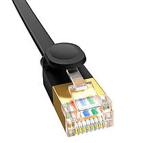 Патч корд мережевий кабель LAN Baseus Cat7 Ethernet UTP 5 м Чорний, фото 2