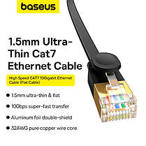 Патч корд мережевий кабель LAN Baseus Cat7 Ethernet UTP 8 м Чорний, фото 2