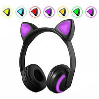 Беспроводные Bluetooth наушники Cat Ear ZW-19 кошачьи ушки светящиеся 7 цветов подсветки