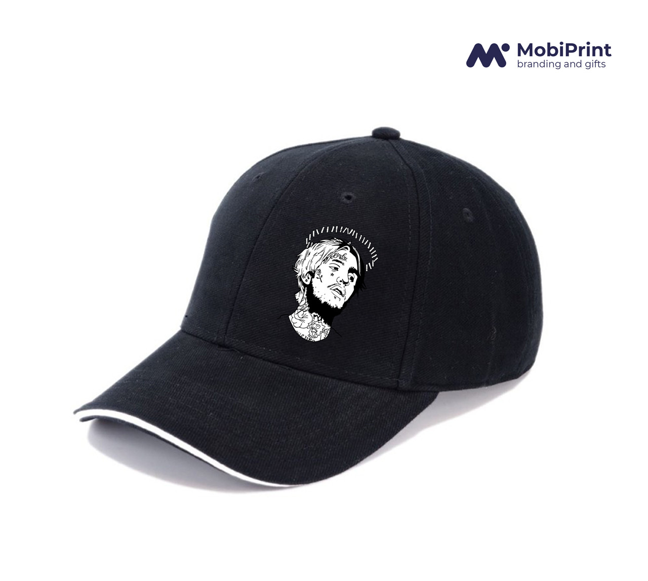 Кепка Sandwich з принтом Лил Пип (Lil Peep) Чорний