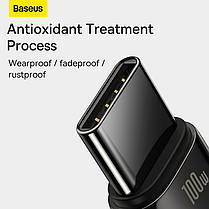 Кабель Baseus Tungsten Gold Fast Charging USB Type-C 100W 2м Чорний, фото 2