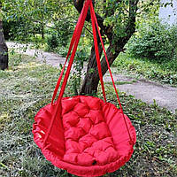 Подвесное кресло кокон для взрослых в квартире Подвесной гамак 100 кг 80 см Красный