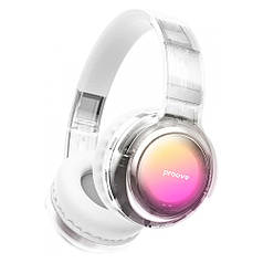 Навушники Bluetooth Proove Crystal Galaxy з підсвічуванням BT5.3, 40H, AUX, Type-C Білий