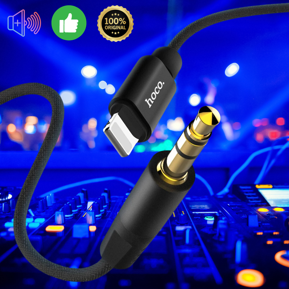 Аудіо кабель aux для iphone провід аукс для айфона Lightning mini-jack 3.5 для машини або колонки Hoco, фото 1