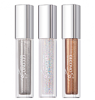 Тени для век перламутровые Genomo Brilliant Liquid Eyeshadow, 01 серебрянный