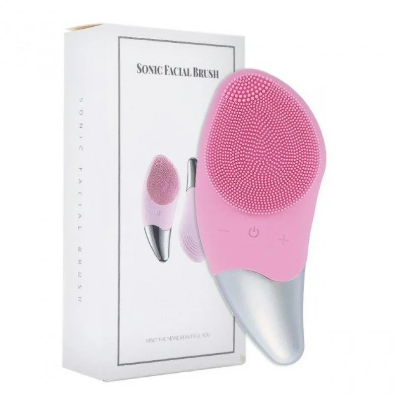 💜Електрична силіконова щітка-масажер для обличчя Sonic Facial Brush Фіолетова, фото 1