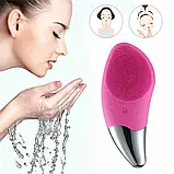 💜Електрична силіконова щітка-масажер для обличчя Sonic Facial Brush Фіолетова, фото 2