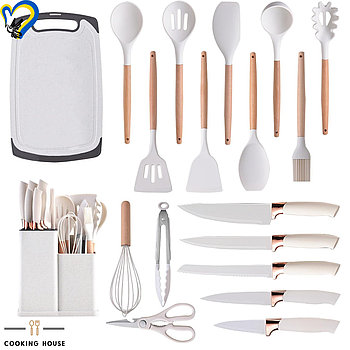 Набір кухонного приладдя 19 предметів Cooking House різнокольоровий, білий