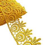 Мереживо макраме 5,0 см колір - жовтий, фото 3