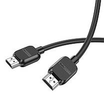 Кабель HDMI Borofone BUS02 4K 1м HDMI2.0 18Gbps чорний, фото 3