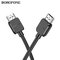 Кабель HDMI Borofone BUS02 4K 1м HDMI2.0 18Gbps чорний, фото 2