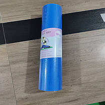 Коврик для йоги та фітнесу з чохлом 173 x 61 см синій, фото 3