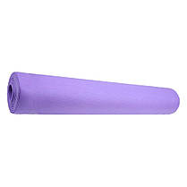 Килимок для йоги та фітнесу з чохлом 173 x 61 см фіолетовий, фото 2