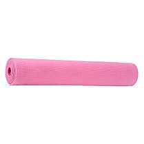 Коврик для йоги та фітнесу з двошаровим чохлом розовий, фото 2