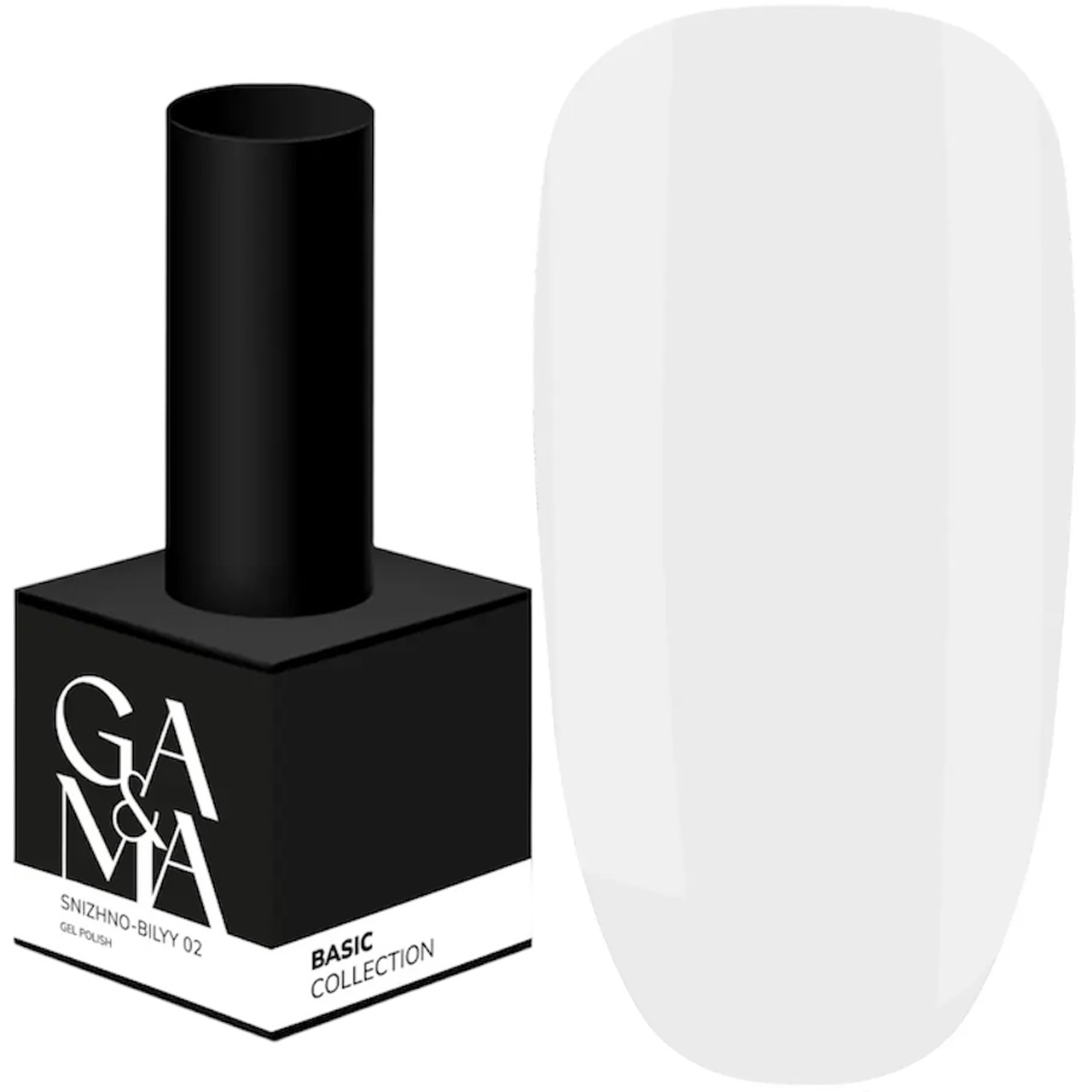 Гель-лак GaMa Basic collection №002 snizno-bilyy, 15 мл сніжно-білий