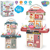 Кухня дитяча ігрова 16860AB, плита, мийка, посуд, продукти, звук, світло, пара, 2 кольори