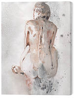 Картина на полотні ню арт Чарівність жіночої краси, 45х60 см, Полотно + Дерево