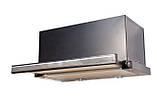 Витяжка кухонна ProfitM Телескоп №2 60см 1000м3 Чорна LED вставка нержавійка, фото 3