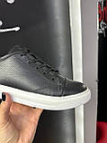 Кросівки жіночі чорні на білій підошві демісезонні осінь весни з натуральної шкіри, фото 4