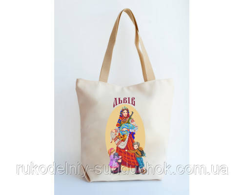 Літня текстильна сумка (шопер) під вишивку ТМ HappyBag Львів СТС-191, фото 1