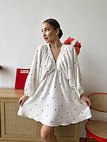 Платье мини с принтом ткань муслин арт. 435